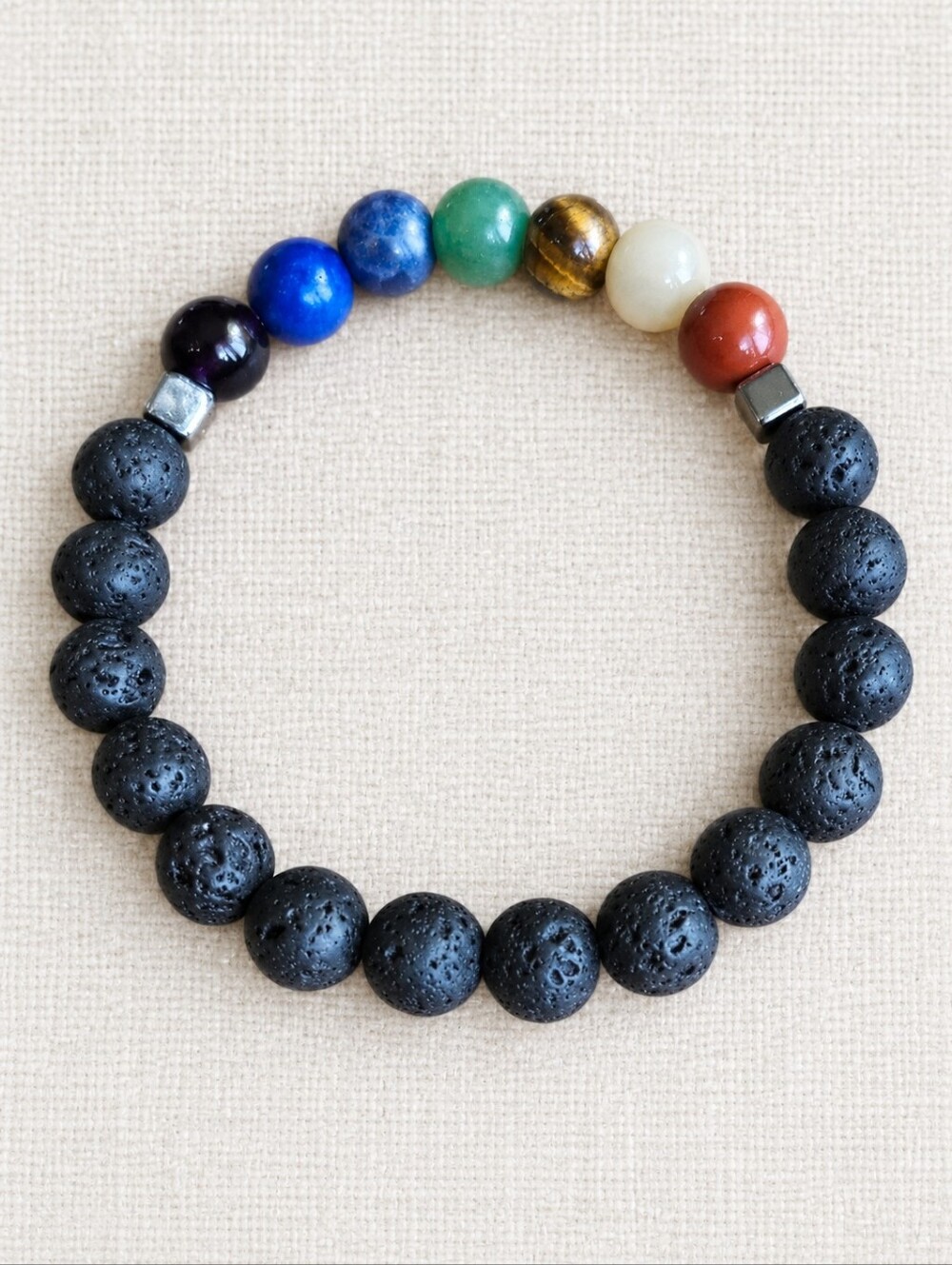 Chakra Beaded Stretch Bracelet | Handmade